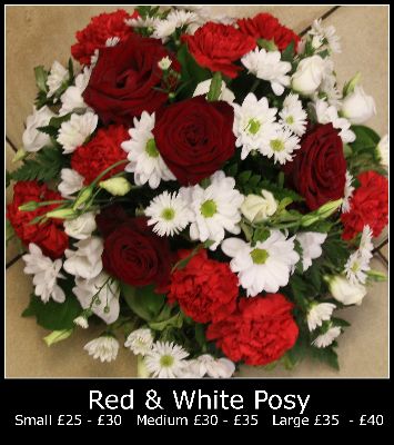 Red & White Posy