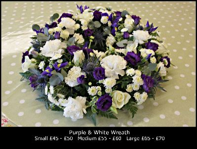 Purple & White Wreath