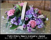 Pretty Pink & Mauve Sympathy Basket